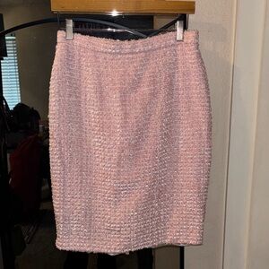 Escada Couture Pink Tweed Skirt